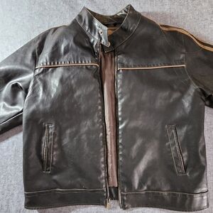Arizona Jean Company Black and Brown Bomber Jacket